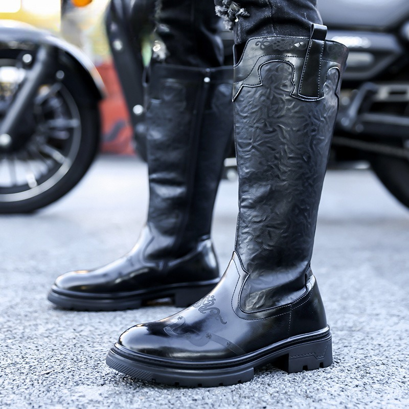 Ethnic And Fashion - Men's Mid-calf Boots High Quality Patent