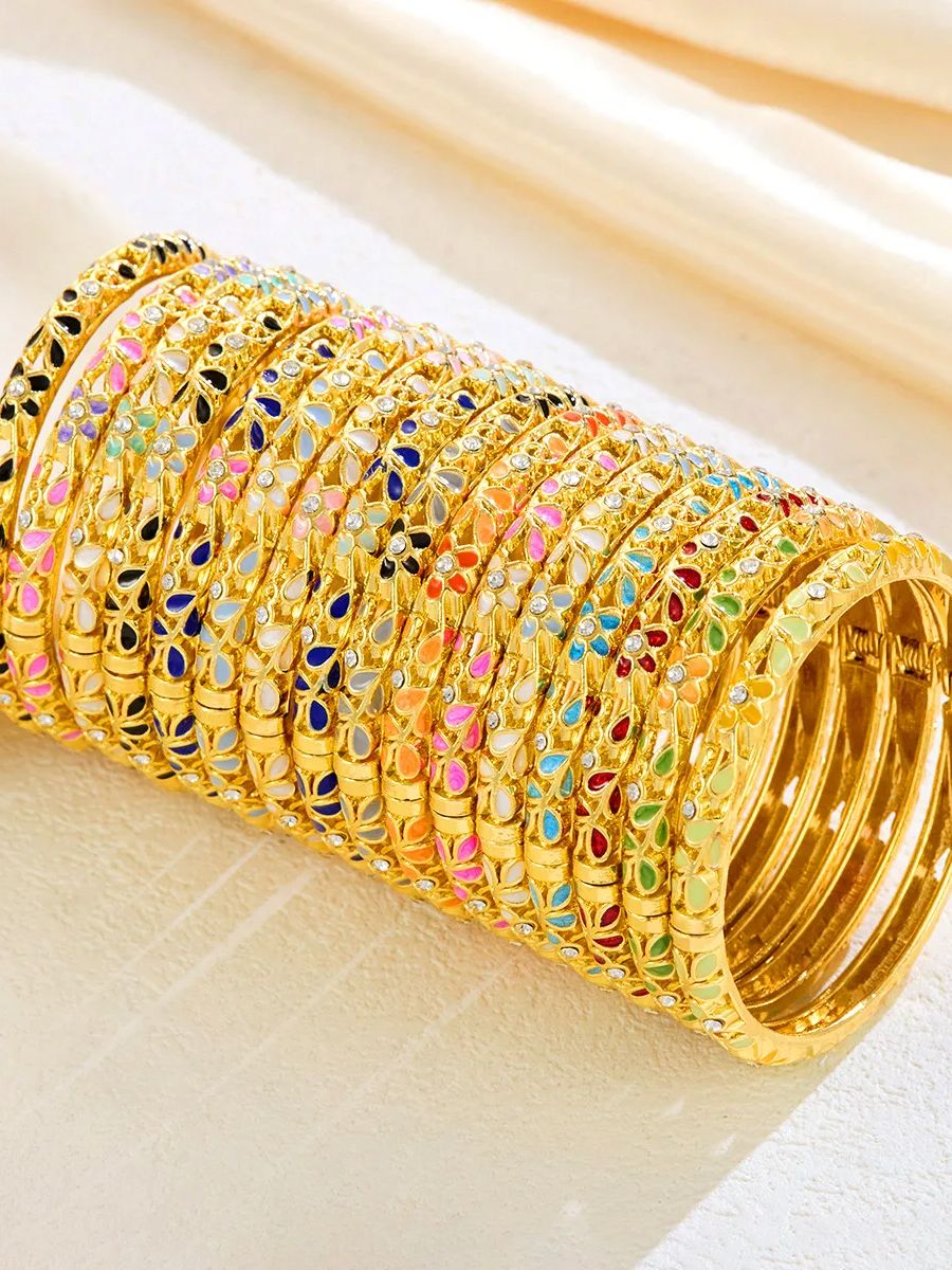 Ethnic Fashion Dubai - Wholesale 5/10/20pc Dubai Popular Colorful Enamel