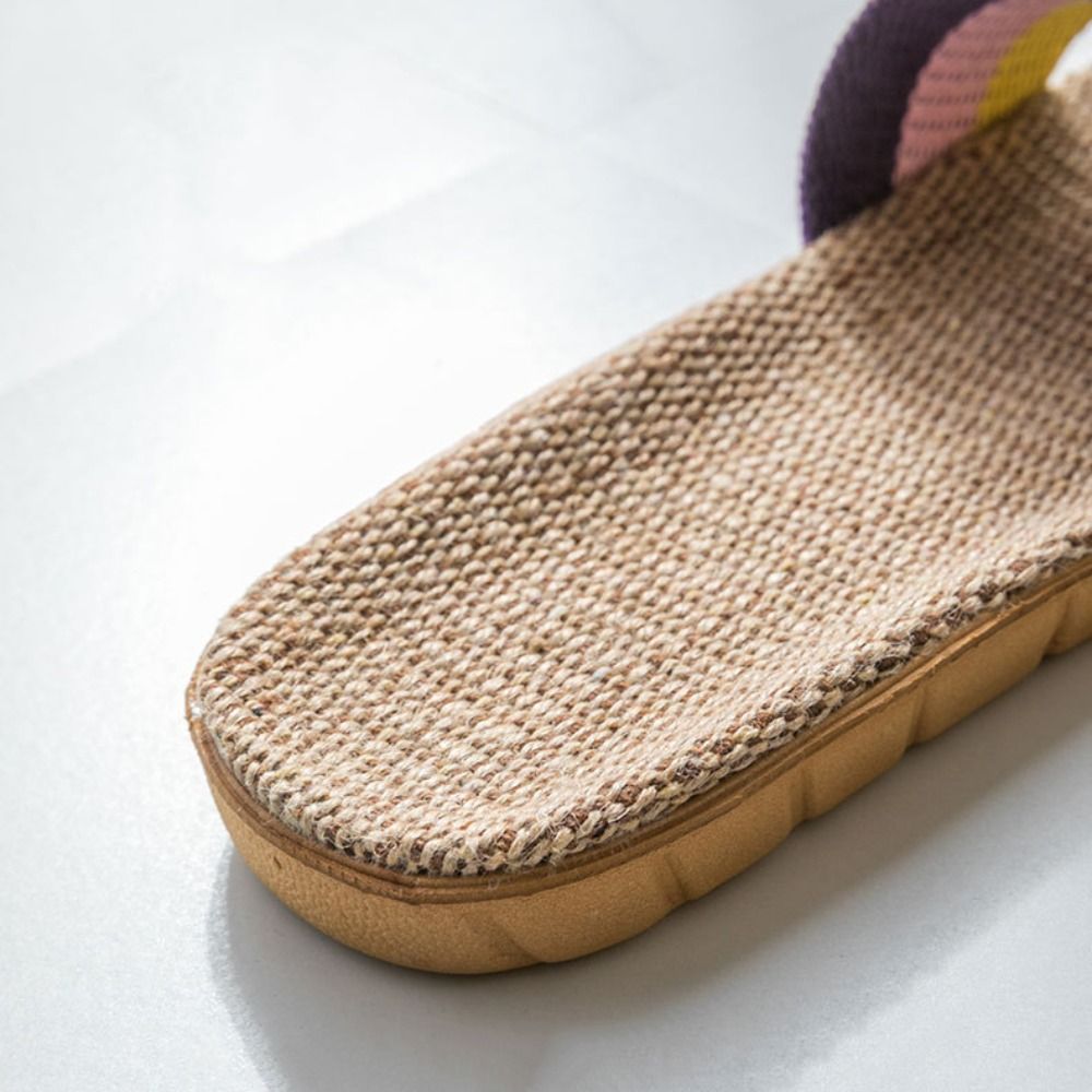 Ethnic And Fashion - Fashion Ethnic Style Linen Cross Slippers