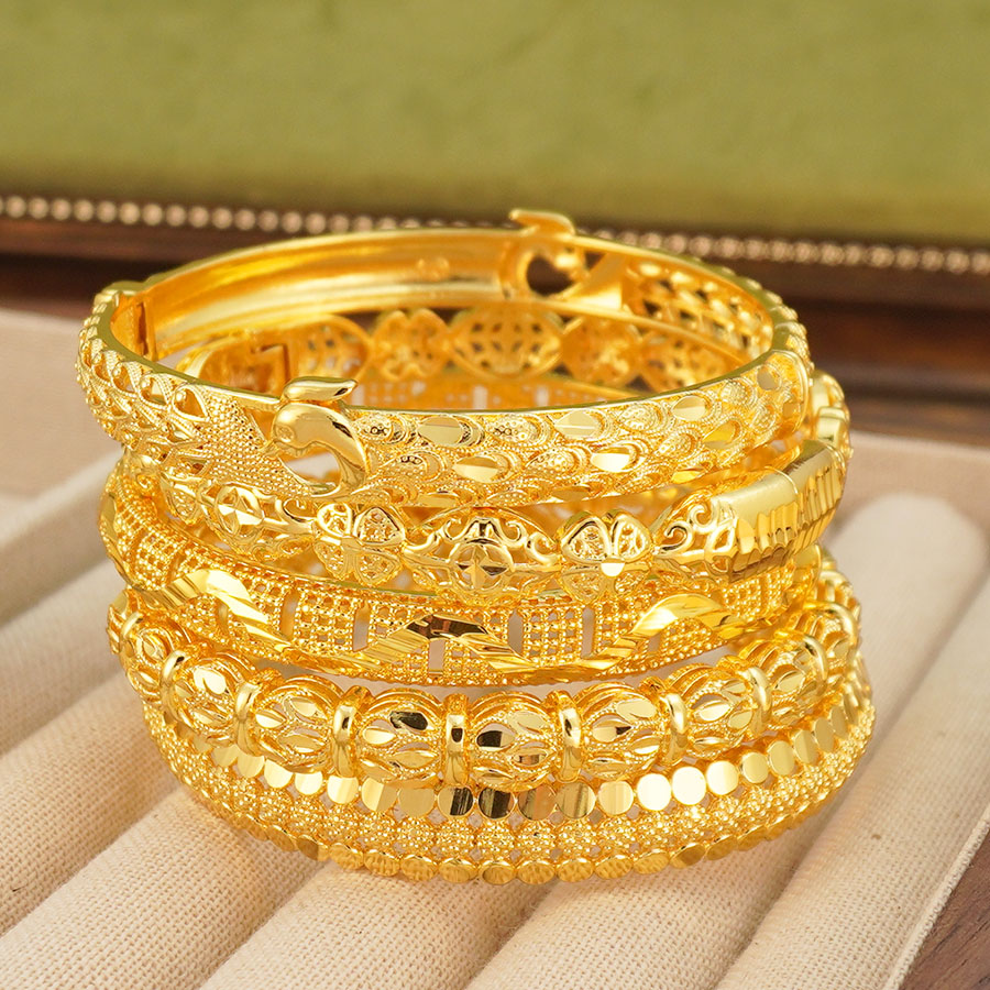 1Pcs Gold Tone Peacock Carved  - đánh giá và giá Ethnic Fashion Dubai