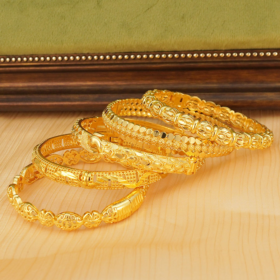 1Pcs Gold Tone Peacock Carved  - đánh giá và giá Ethnic Fashion Dubai