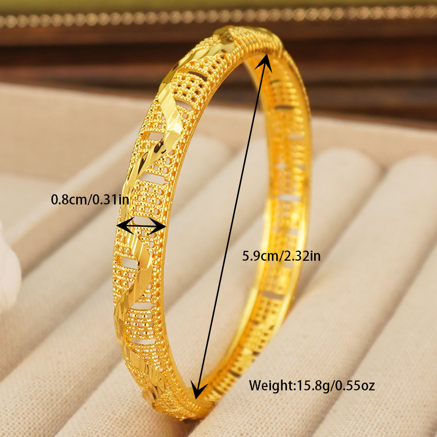 1Pcs Gold Tone Peacock Carved  - đánh giá và giá Ethnic Fashion Dubai