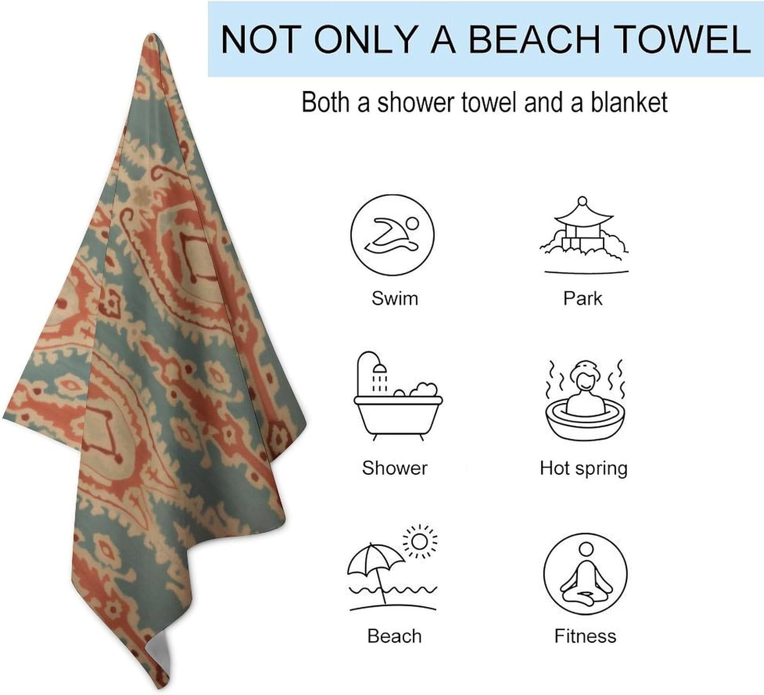 Fabric Pattern Beach Towels Ab - đánh giá và giá Ikat Woven Fabric
