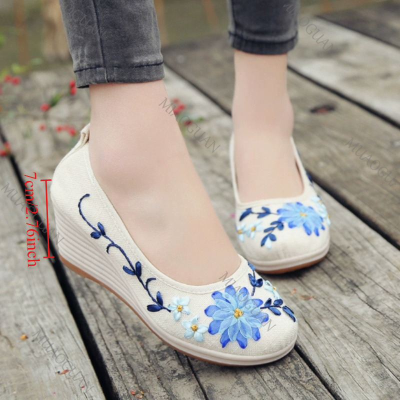 Embroidered Women Comfort Wedg - đánh giá và giá Ethnic And Fashion