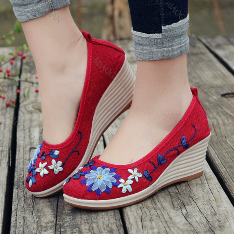 Embroidered Women Comfort Wedg - đánh giá và giá Ethnic And Fashion