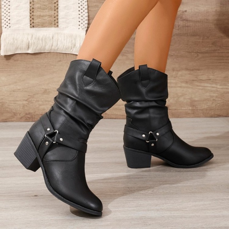 Womens Mid-Calf Boots Retro St - đánh giá và giá Ethnic And Fashion